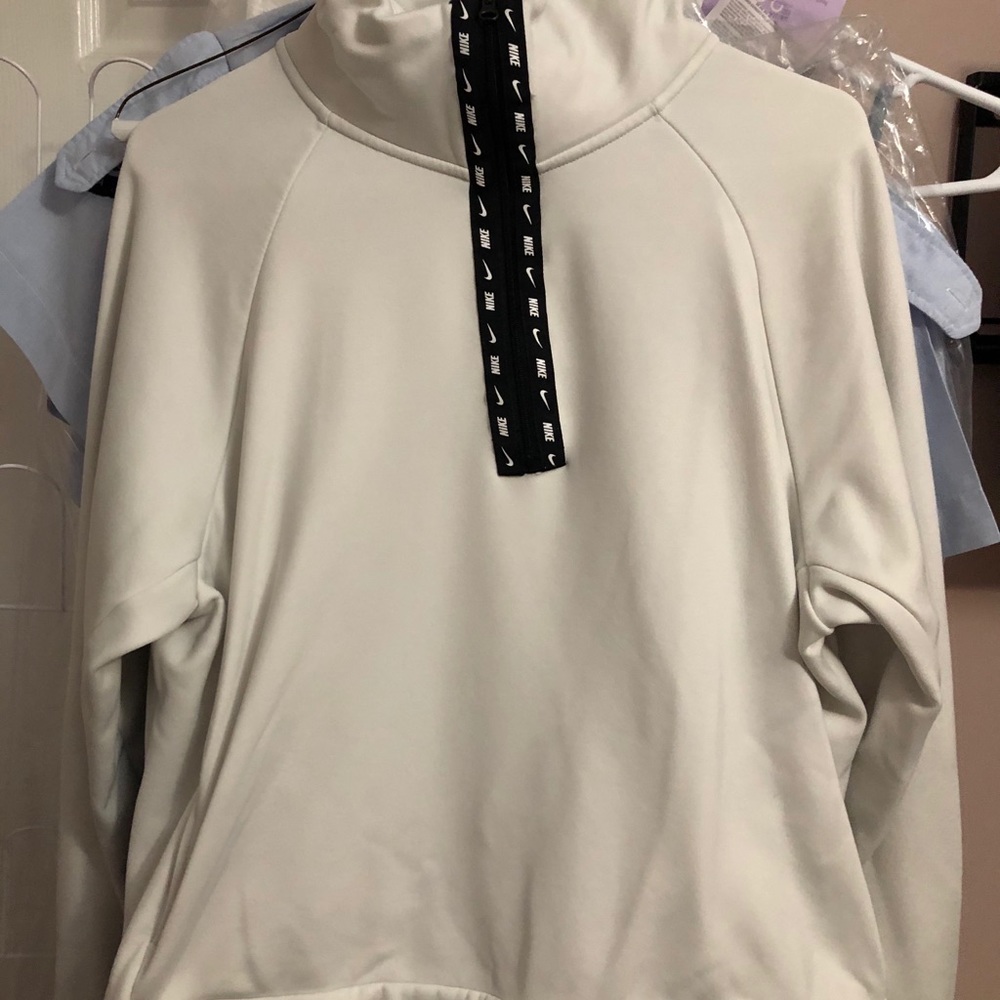 White High Neck Sweatshirt